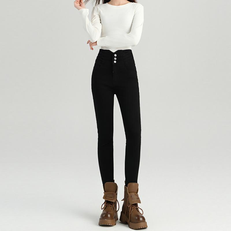 Product Introduction of 880 Versatile Classic Style High Waist Cropped Jeans Womens Autumn and Winter New Tight Skinny Slim Looking Pencil Pants Fashion 37