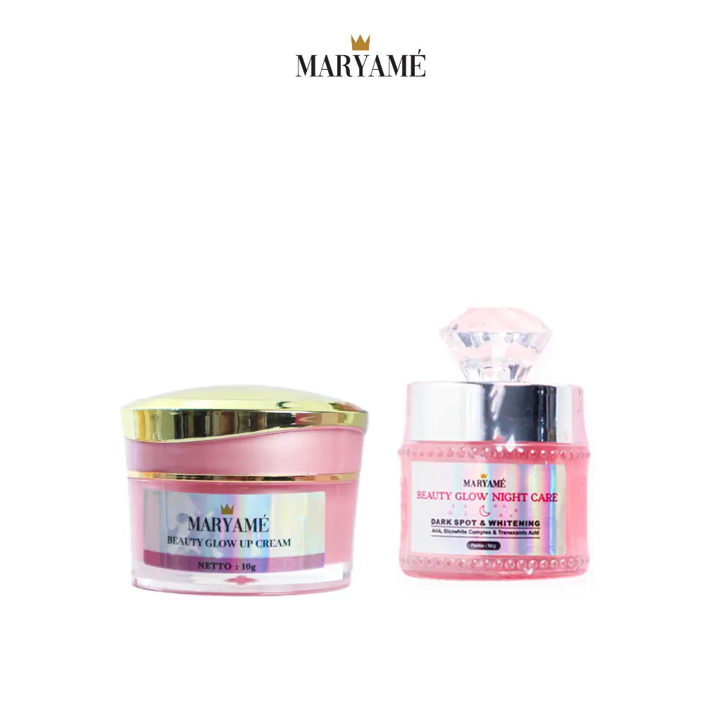 Original MARYAME Beauty Glow Night Care & Beauty Glow Up Cream Skincare Wajah Krim Siang Dan Malam Maryame Perawatan Wajah