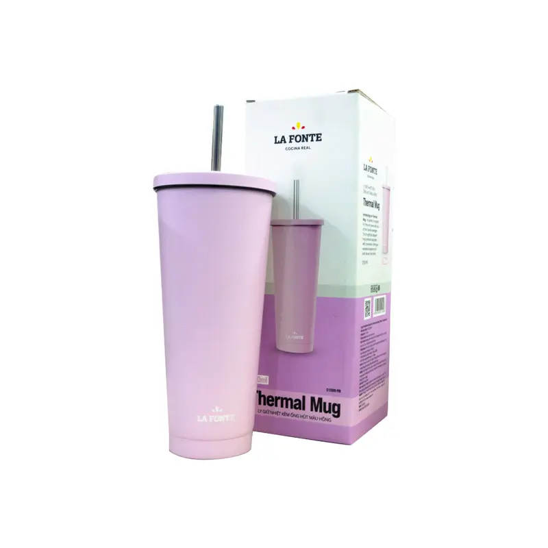 Ly giữ nhiệt Pastel La Fonte, Dung tích 710ml, Thép không gỉ SUS304, Kèm Ống Hút - MORIITALIA 012508 2