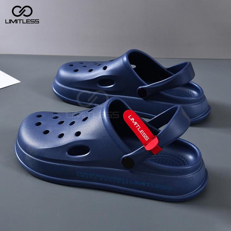 Limitless - Sandal Selop Elizer Pria Keren Sendal Slip On Cowok Dewasa Bahan Eva Phylon Ringan - Size 39-44 Kasual Karet 4