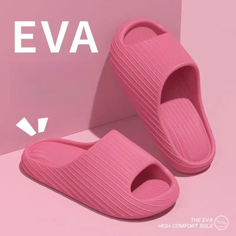 Candy-Colored EVA Slip-On Slippers Indoor Home Thick Soles Non-Slip Air Cushion Slippers