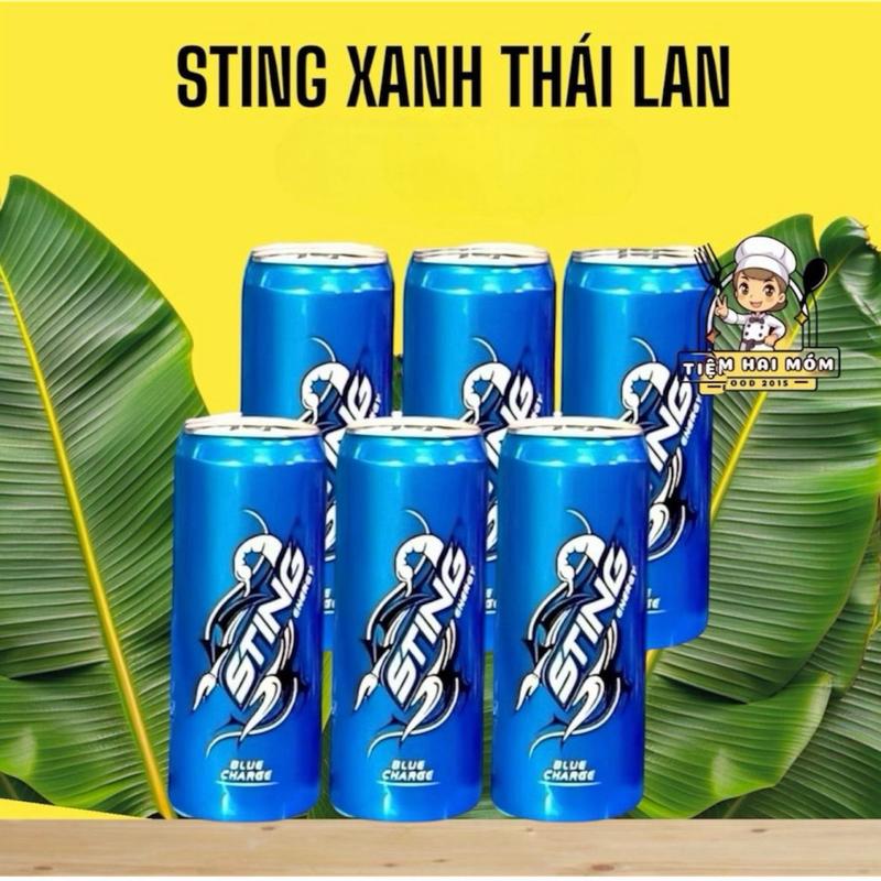 Nước Ngọt Giải Khát STING BLUE Thái Lan Lon 330mL, Nước Uống Sting Xanh Dương Vị Việt Quất Siêu Thơm Ngon Mát Lịm Hàng Chuẩn Date Mới