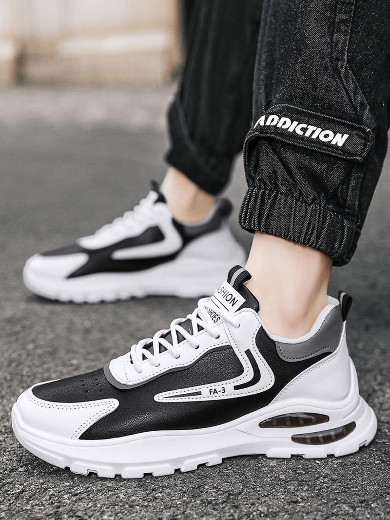Product Introduction of Men's Fashion Letter Label Design Low Top Sneakers, Casual Athletic Lightweight Breathable Comfortable Running Sports Shoes, Trainers Perfect for Outdoor Sports 17