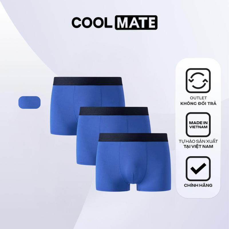 [Outlet Không đổi trả] Combo 03 Quần lót nam Boxer Trunk Excool Microfiber Seamless (Không đường may) - Coolmate