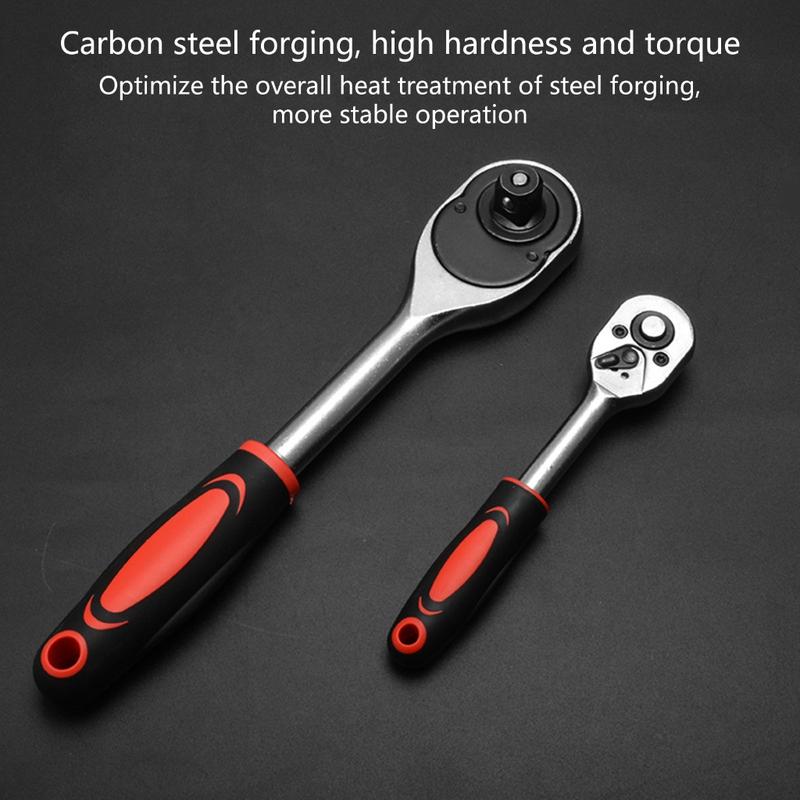 Product Introduction of 24 Teeth Ratchet Wrench Multifunction 1/4 inch Maintenance Handle Quick Release Socket Wrench for Furniture Motorcycles 45