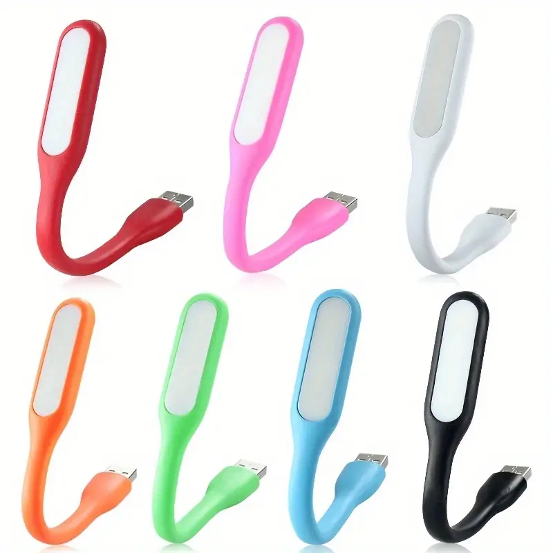 1 Piece Magissu Portable USB LED Reading Light-Super Bright, Adjustable Flexible Neck, Silicone Material, Random Color, Perfect for Laptop, Notebook and Camping, camping Night Light| Flexible Neck Light| Durable USB Light