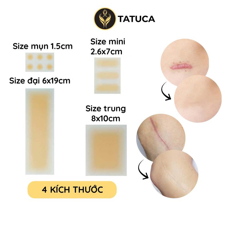Miếng dán che khuyết điểm che sẹo lồi sẹo lõm sẹo thâm tiệp màu da TATUCA 4 kích thước A1001