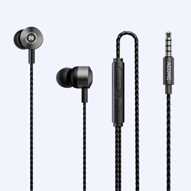 ACOME AW09 Wired In Ear Metal Earphone / Headset Strong Material Aluminium Material Membran HD 10mm Original - Garansi Resmi 1 Tahun 7