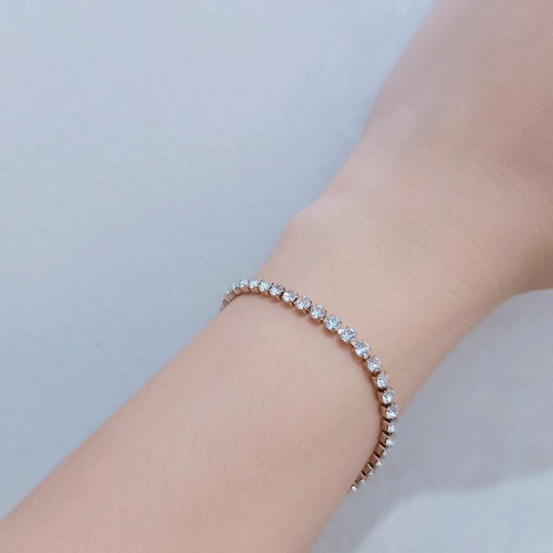 Gelang full mata titanium anti karat Premium 0