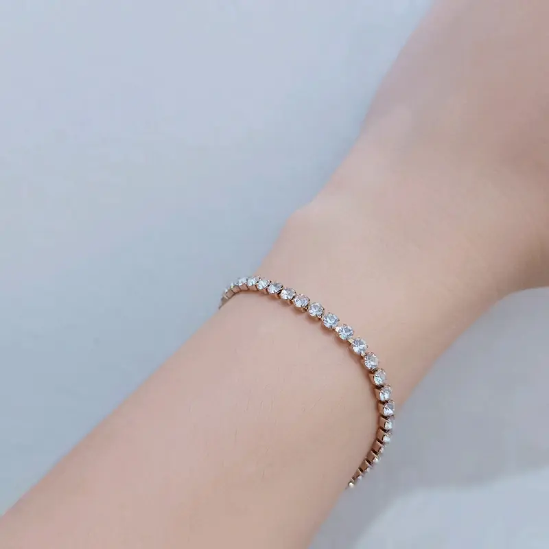 Gelang full mata titanium anti karat Premium 0
