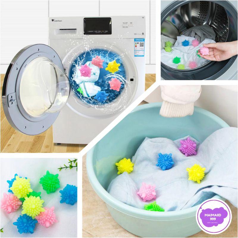 5 PCS BOLA PEMBERSIH PAKAIAN LAUNDRY / BOLA KARET PEMBERSIH CUCIAN ANTI WINDING CLOTHES WASH BOLA LAUNDRY