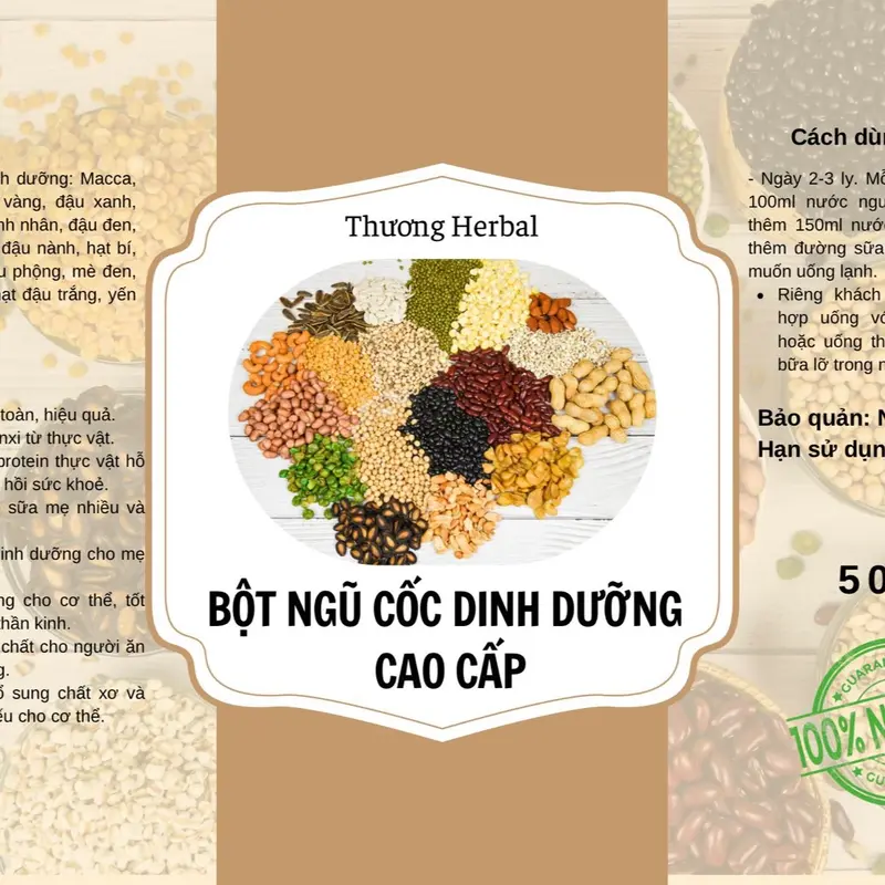 NGŨ CỐC CAO CẤP 20 LOẠI HẠT- Thương herbal Thức Ăn Food 7