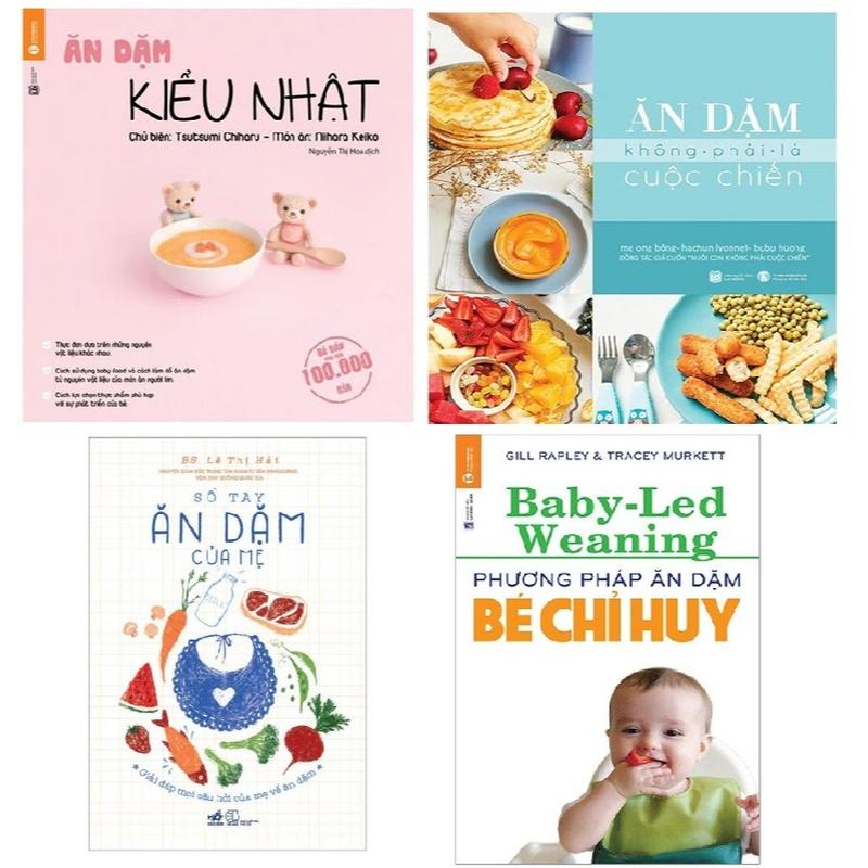 Combo 4 Sách Ăn Dặm Cho Bé: Ăn Dặm Kiểu Nhật, Ăn Dặm Không Phải Là Cuộc Chiến, Phương Pháp Ăn Dặm Bé Chỉ Huy, Sổ Tay Ăn Dặm