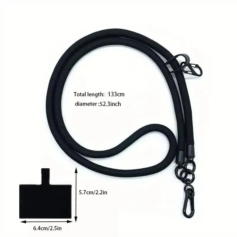 Solid Color Adjustable Phone Lanyard, 1 Count Practical Anti-lost Neck Lanyard, Portable Phone Strap for Men & Women Outdoor Use 1