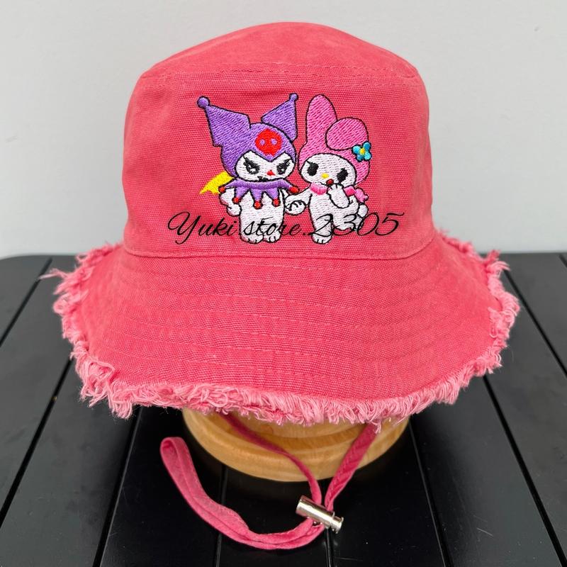 Product Introduction of [3-4tuổi] Nón Bo Vành Tua Thêu KUROMI cute cho bé gái , chất kaki , VĐ 52cm 3