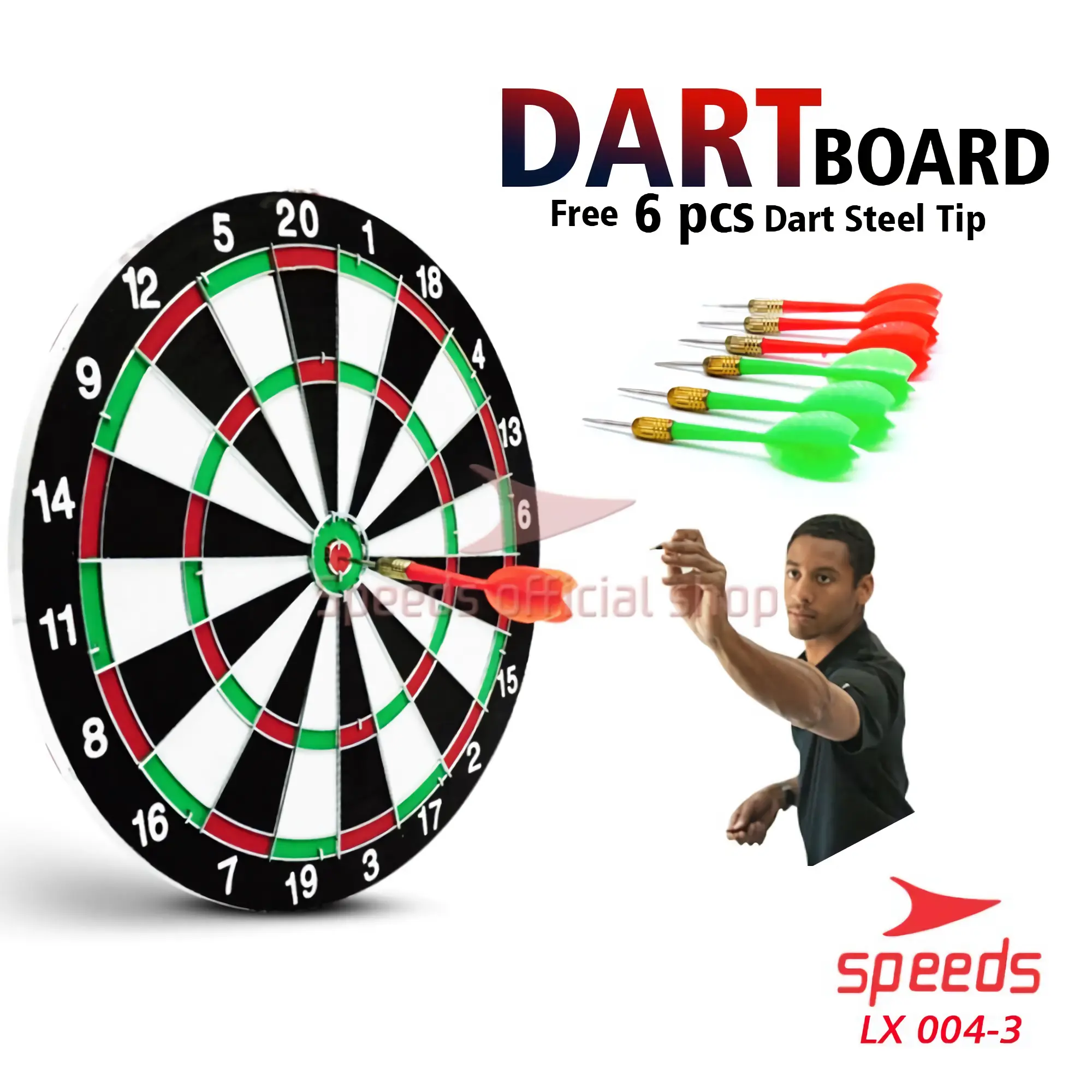 DART GAME BESAR 17 Inch Papan Dart Panahan Dinding Board busur lemparan Besar SPEEDS 004-3