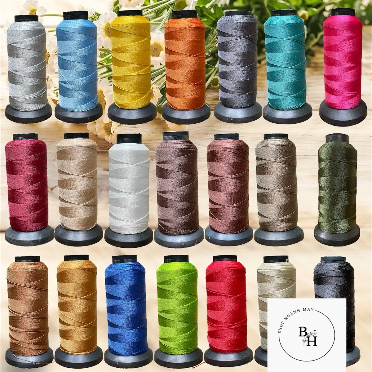 Chỉ dù Nylon, May đồ da, túi xách, ba lô chỉ  bò chỉ  quấn