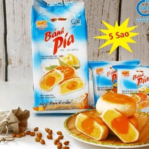 Combo 2 cây bánh pía 5sao Tân Huê Viên đặc sản của sóc Trăng .( 600g x2) 4 cái 150g x2. Food Cake 6