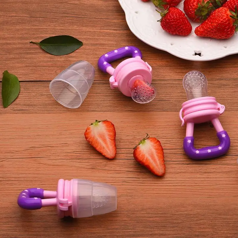 BISA COD B5017 Empeng Buah Bayi / Dot Buah Bayi / Fresh Fruit Feeder / Gigitan Mpasi / Fruit Pacifier Biru Kuning Pink 3