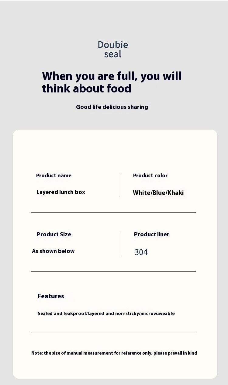 Product Introduction of Kotak Makan Tengah Hari Mudah Alih, Bahan Keluli Tahan Karat 304, Penebat Berbilang Lapisan, Sesuai untuk Pelajar, Ruang Makan, Kotak Sarapan, Kotak Makan Tengah Hari Kitchenware 13