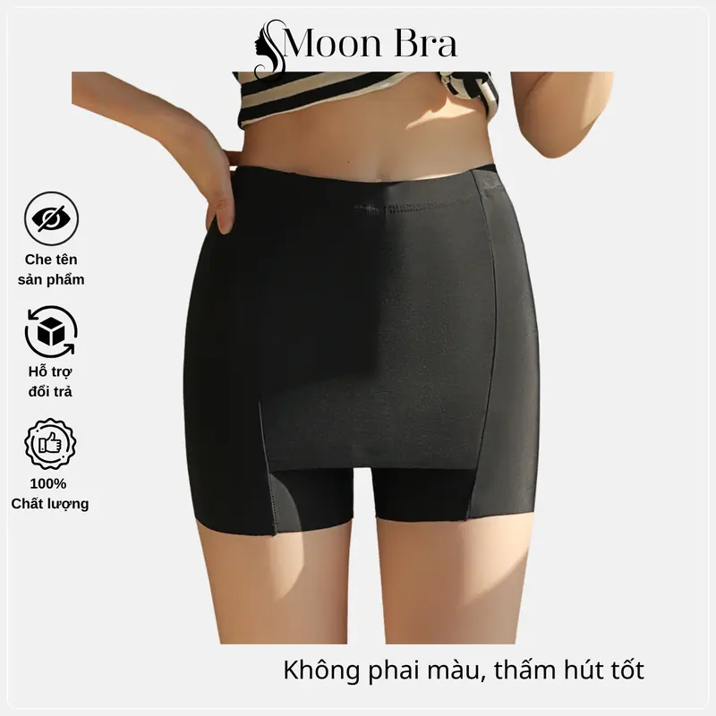 [HOT 2025] Quần bảo hộ che vùng nhạy cảm, quần mặc váy chống lộ cotton chống lộ khe QVS230 Nữ Women 2