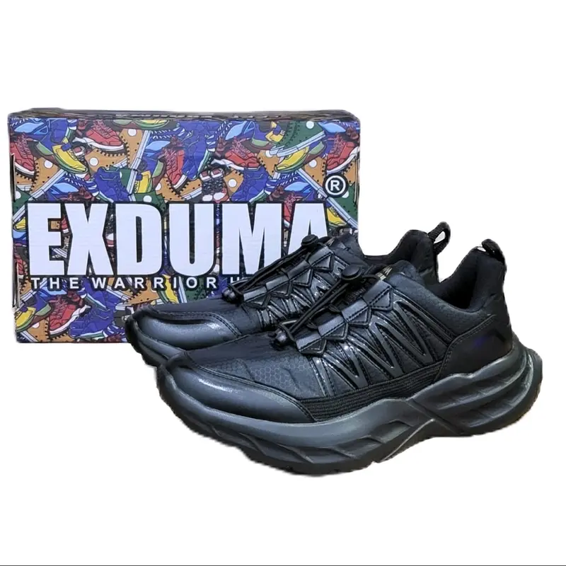 Sepatu EXDUMA SUPER BLACK BROTHERHOOD SEPATU RUNNING SEPATU KETS TERBARU Kerja Olahraga Sneakers Pria Sport Kasual Hitam 3