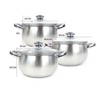 Gambar Special Indah Putri - 1 Set Isi 3 Pcs Panci Labu Panci Sop Panci Tutup Kaca Ukuran 16 18 20 CM Premium - PANCI SET dari BMW Kitchenware Kota Administrasi Jakarta Barat 3 Tokopedia