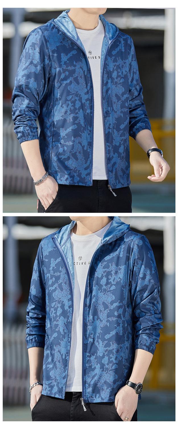 Product Introduction of Men's Jacket Spring Autumn New Summer Thin Trendy Casual Loose Hooded Fashion Brand Sun Protection Jacket Menswear Coats windbreaker  fixie Tops Lingerie 5