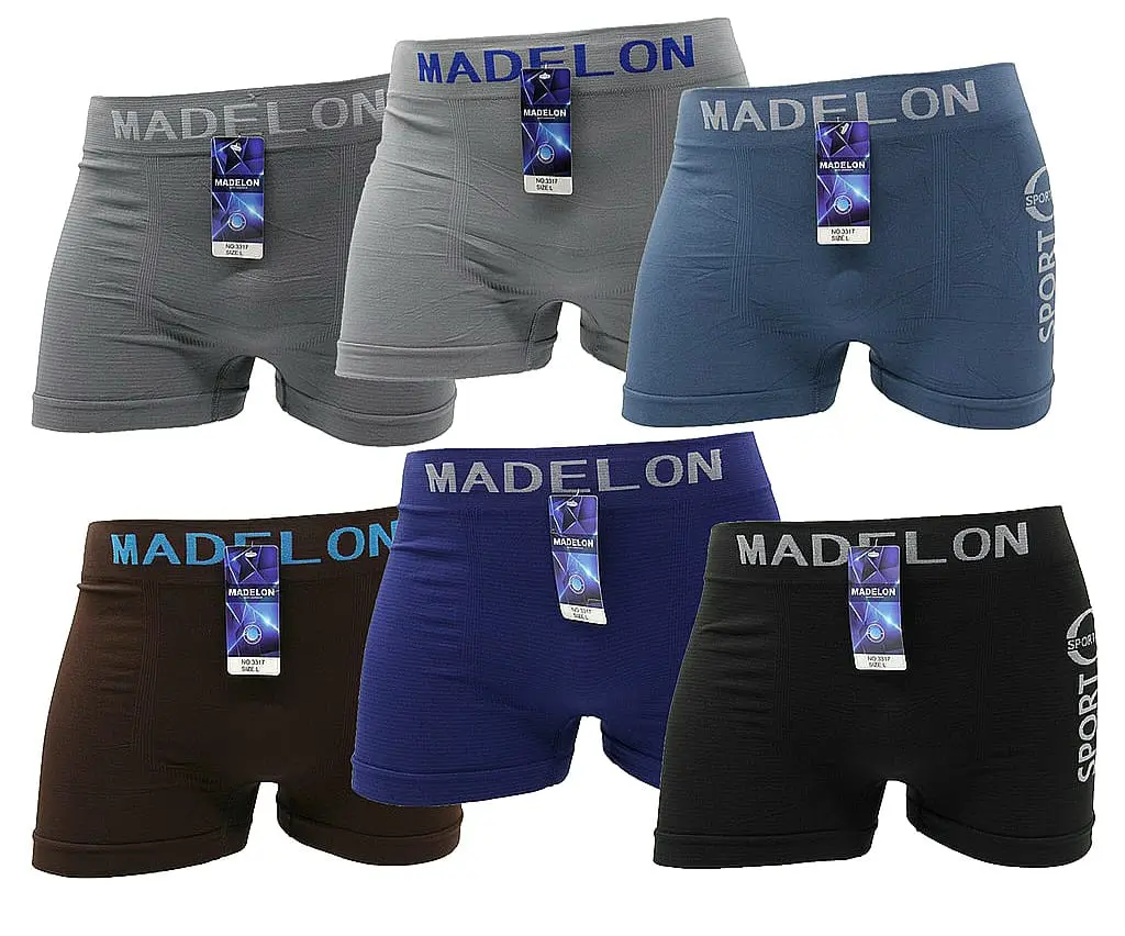 Promo 3 , 6 , 12 Pcs Celana Dalam Boxer Pria Madelon Rajut Art 3317