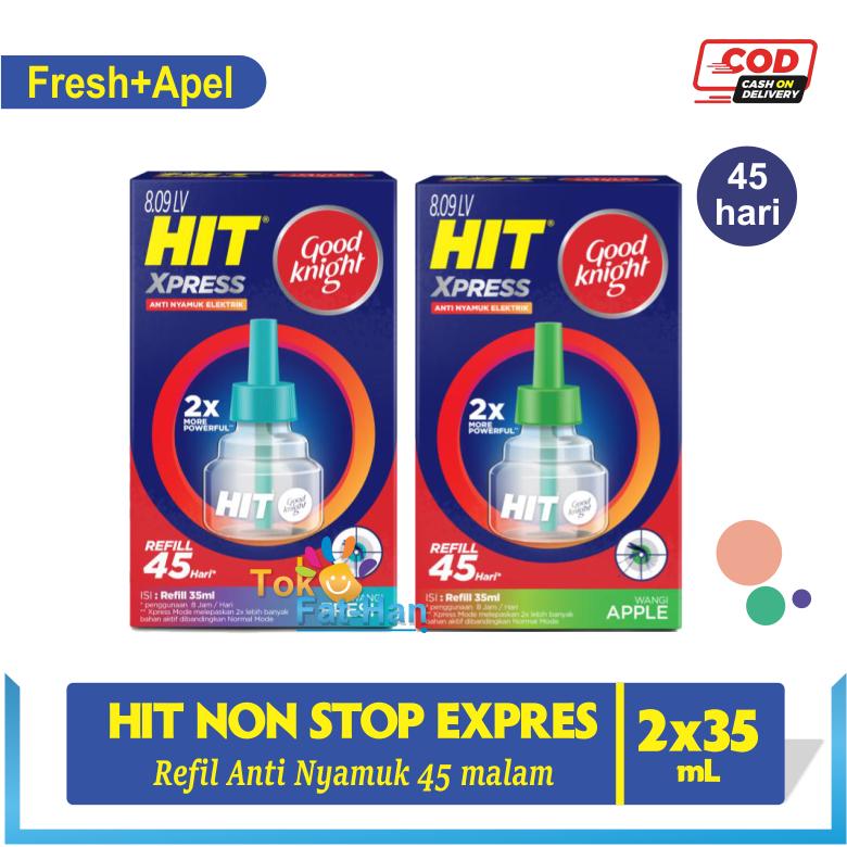 (2pcs) Hit Non Stop Xpress Refill 45hari Apple / Fresh - Shop | Tokopedia