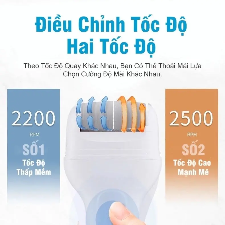 Máy Chà Gót Chân Tự Động Đầu Mài Dụng Cụ Chuyên Dụng callus remover feet 3