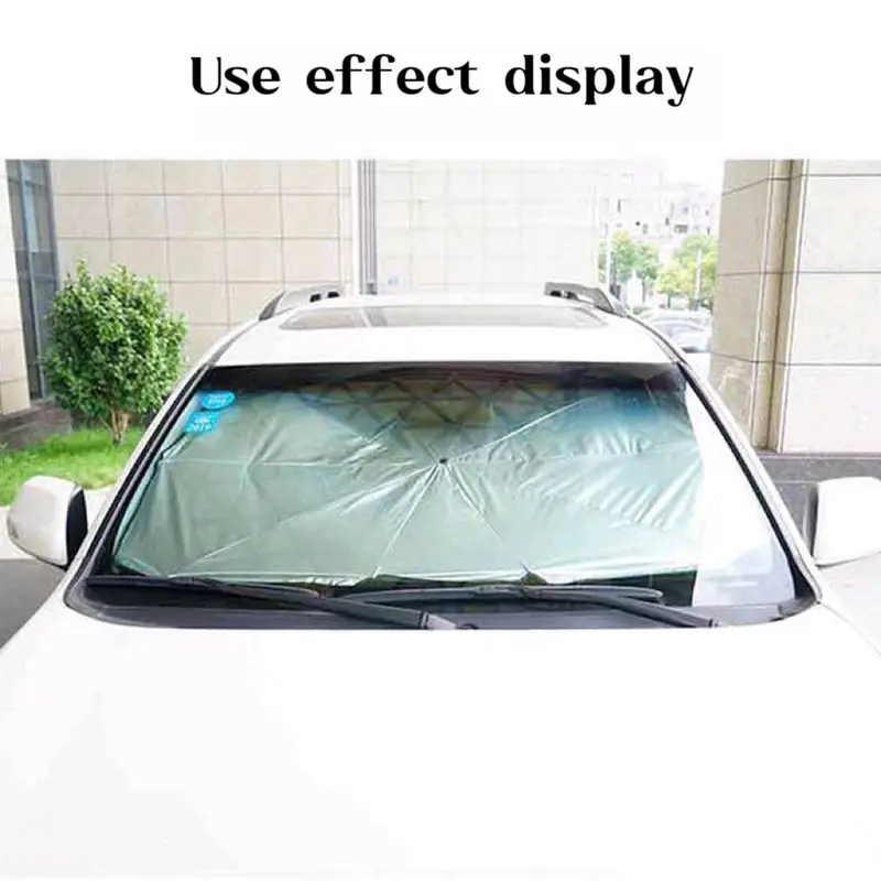 Portable Foldable Car Windshield Sunshade Umbrella, 1 Count Anti-UV Car Sunshade Umbrella, Universal Car Exterior Protective Accessories 6