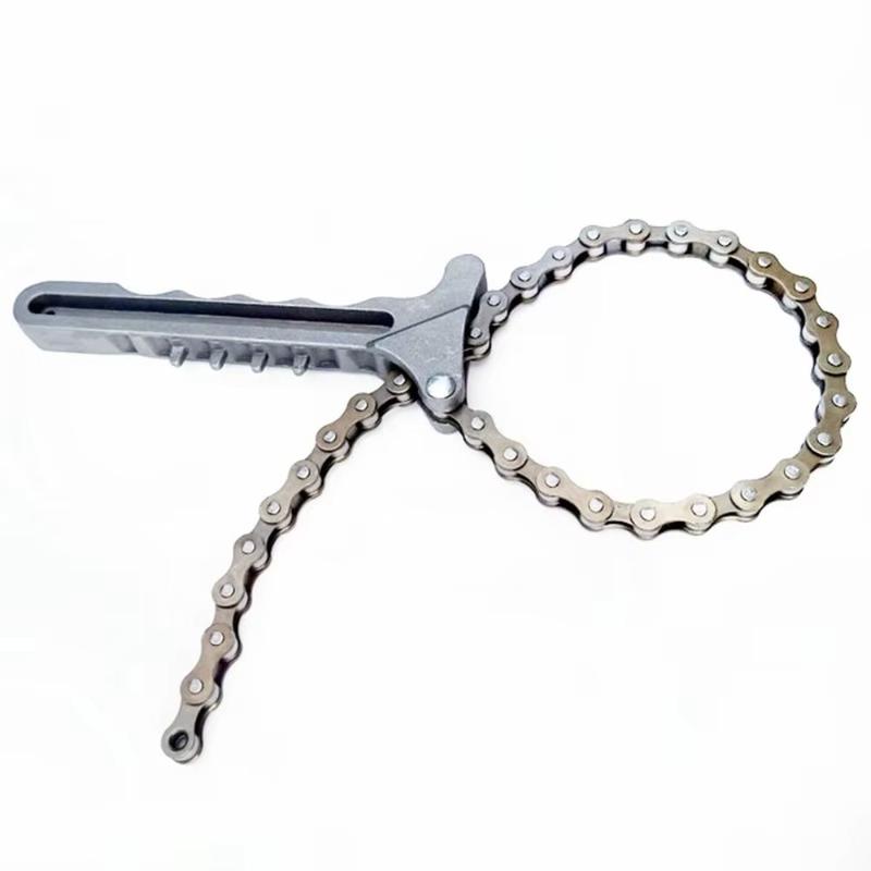 High Quality Adjustable Spanner Plier Grip Key Wrench Remover Tools Car Engine Oil Filter Chain Durable Car Repair Tools 6