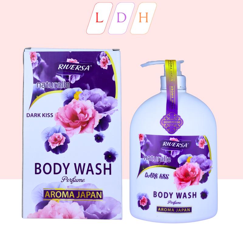 Sữa tắm nước hoa dưỡng ẩm  thơm lâu DARK KISS RIVERSA 1200Ml Dưỡng Body Dưỡng Da Body Sen  Hoa Sen Women