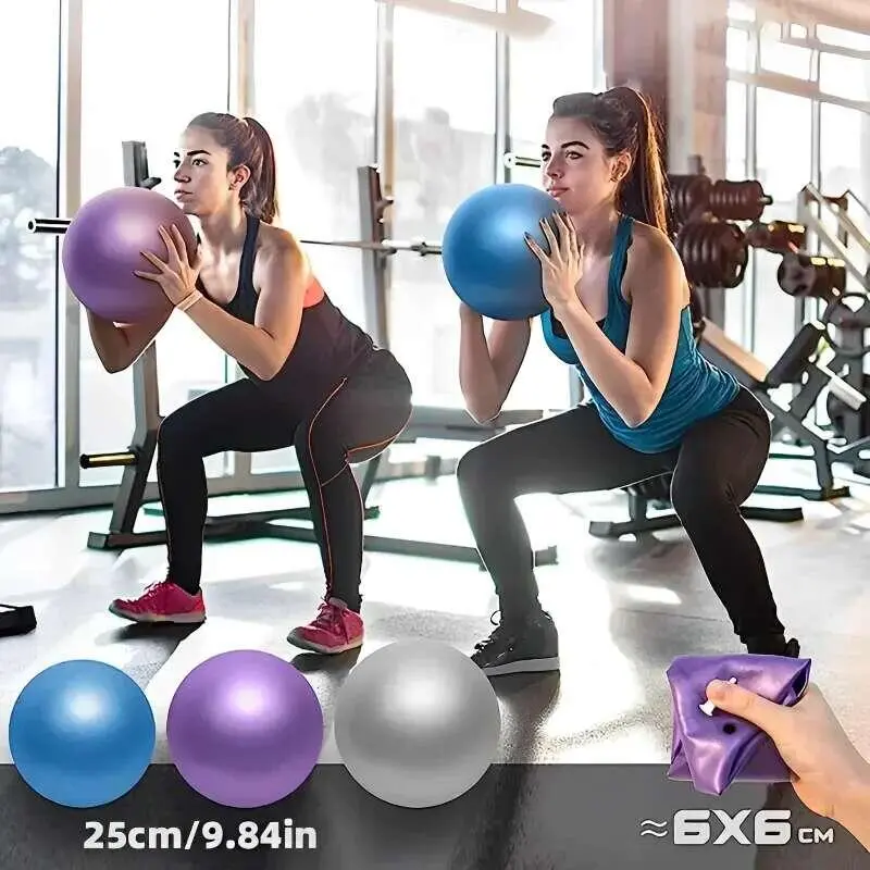 25CM New Yoga Pilates Ball Exercise Gymnastic Fiess Balance Gym Core Indoor Training Mini Balls Small Therapy Improves