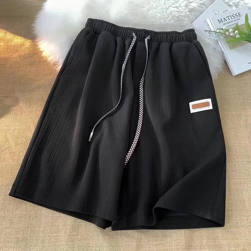 Summer Thin Ice Silk Leisure Shorts Men's Basketball Sports Five-Point Sweatpants American Fashion Brand Loose All-Matching Pants