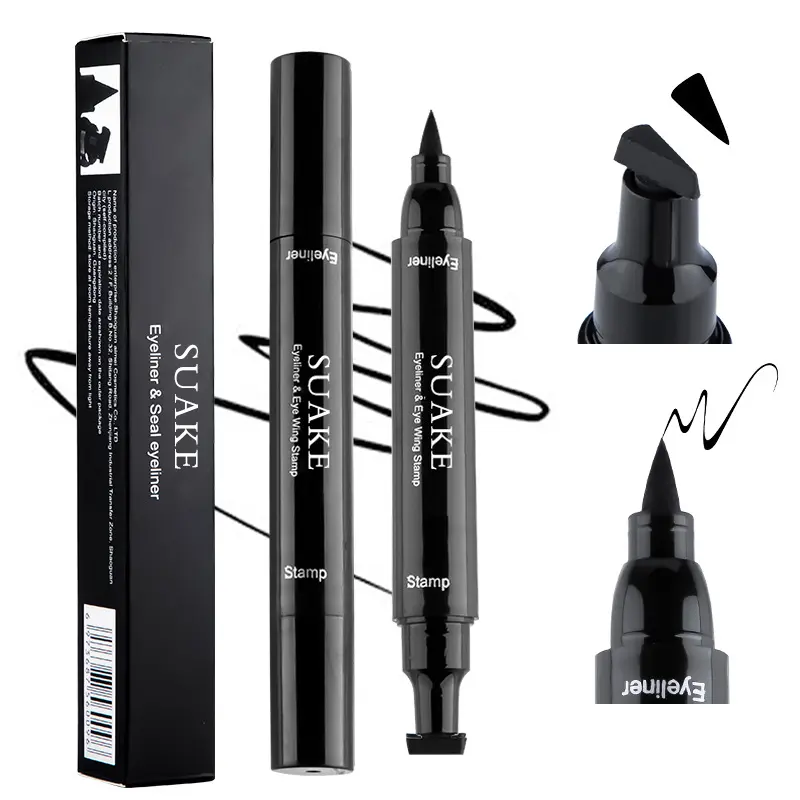 Makeup  Stamp Eyeliner Pen Two-in-One Dual-Head Wing Stamp Smudge-Resistant Eyeliner Cross-Border