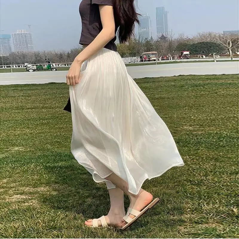 Váy Lưới Streamer Voan, Thanh Lịch Và Hoang Dã, Váy Gạc Siêu Thanh Lịch, Váy Xếp Ly, Thích Hợp Cho Mùa Hè 2025 Nữ Women
