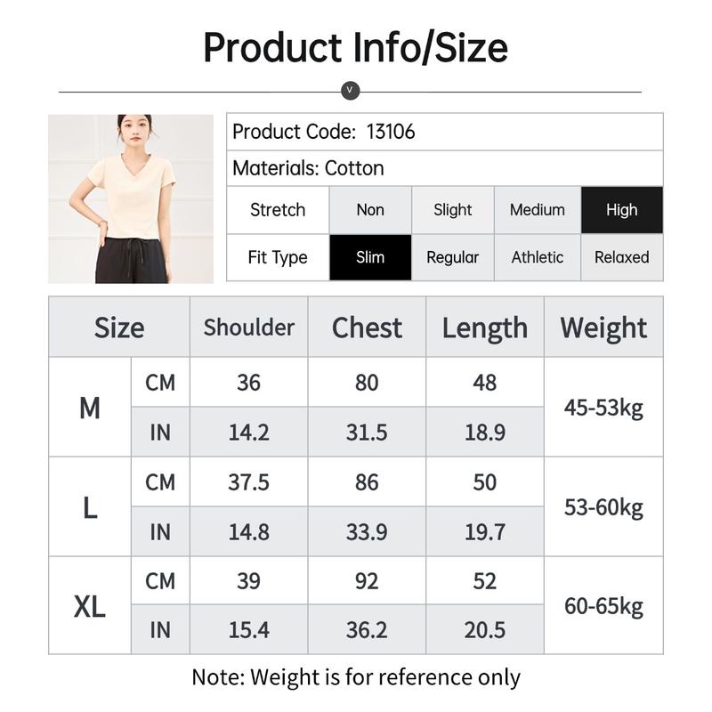 Product Introduction of Eyouth 13106 Women's T-Shirt V-nect Short Sleeve- Soft and Comfortable Tops 0