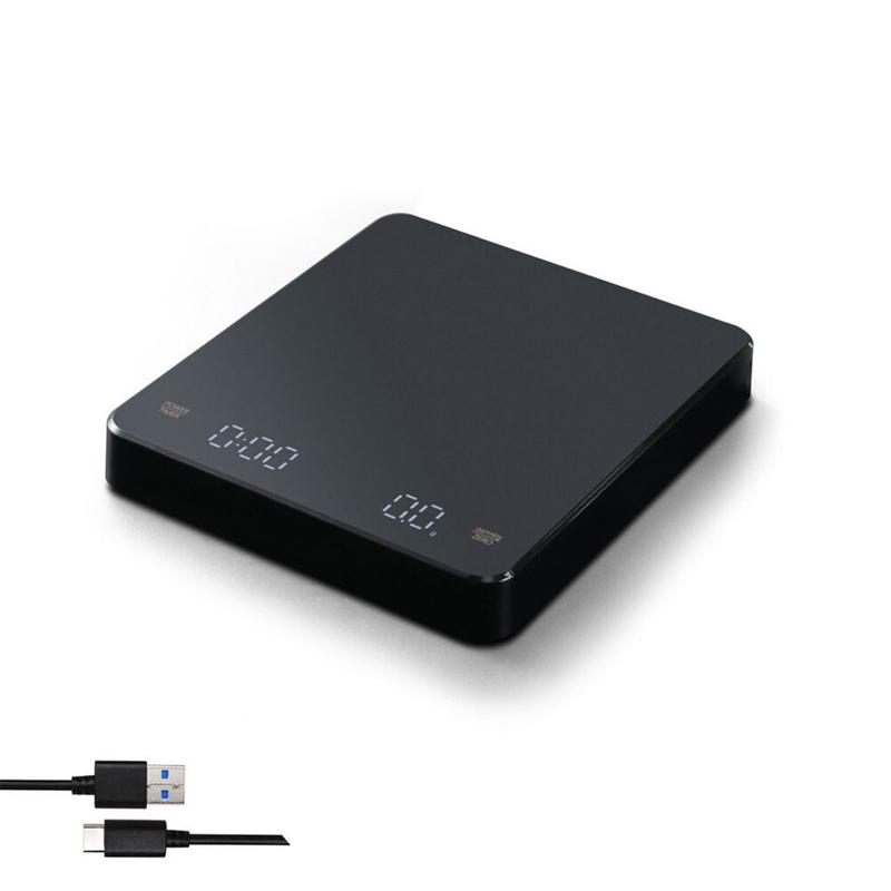 SG-Stock LED Coffee Scale Mini Timing Kitchen Scale USB Rechargeable 3kg Max Capacity 0.1g Graduations Kitchen Weighing Scale 8