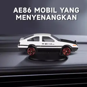Miniatur Mobil AE86 Drift Alloy Berkualitas Tinggi – Dekorasi Interior Mobil Unik, Mainan Mobil Mini, Hiasan Dashboard Mobil yang Bisa Berputar