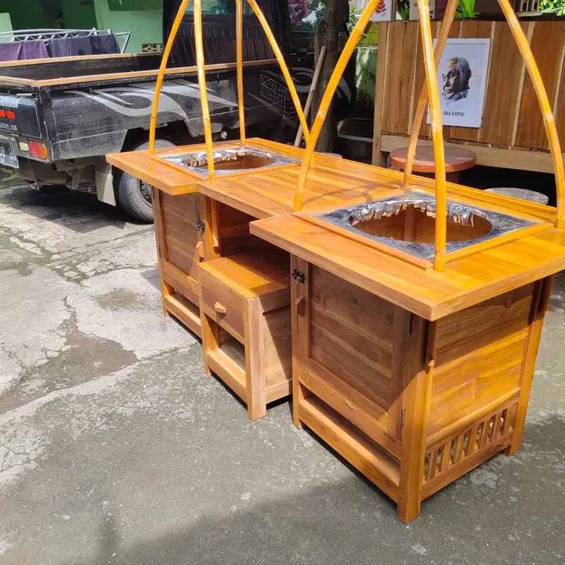 GEROBAK SOTO PIKUL, GULE,ADA TEMPAT DUDUK MULTIFUNGSI Kayu 8