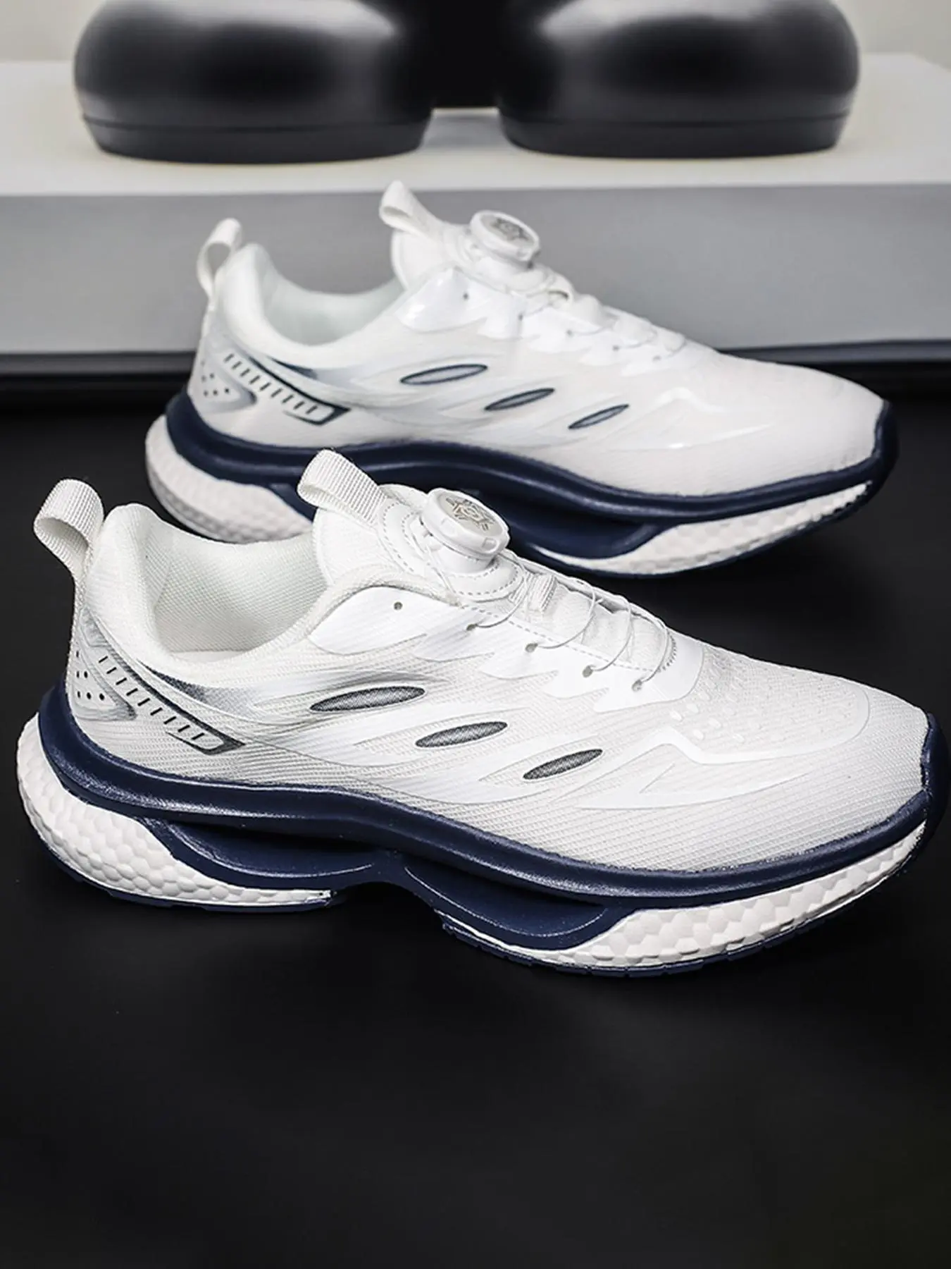 Unisex's Sporty Striped Pattern Lace Up Running Shoes, Casual Comfortable Breathable Sports Running Shoes, Fashionable Sneakers for Daily Wear