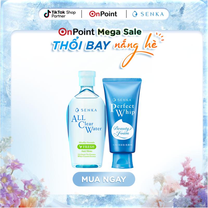 []Combo nước tẩy trang và sữa rửa mặt Senka làm sạch da dành cho da dầu Skincare