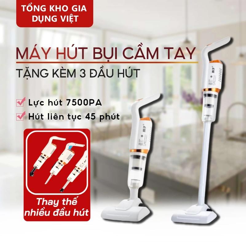 Máy hút bụi cầm tay không dây điều chỉnh độ dài , lực hút 8500PA Làm Sạch  giường nệm ô tô chổi  hút máy hút bụi