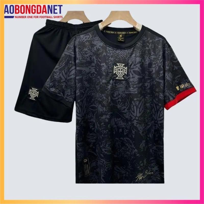 Free in - Bộ Quần Áo Đá Bóng, Đồ Đá Banh BỒ ĐEN Thun Lạnh Cao Cấp. TOP, SPORT 0