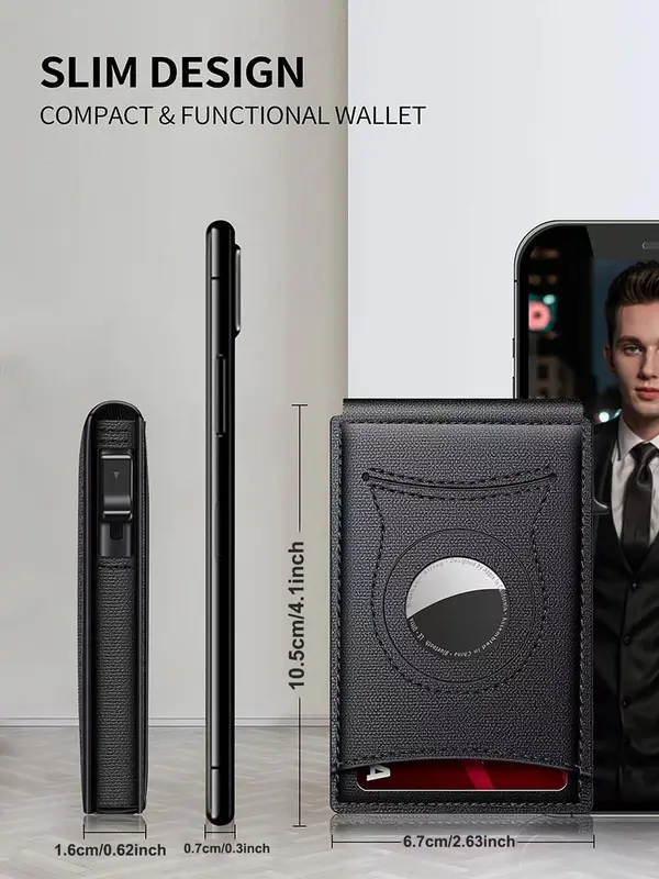 Men's Business RFID Blocking Card Holder, Casual Solid Color Card Holder, Classic Card Holder for Men, Casual Trendy Versatile High-quality Daily Wallet 1