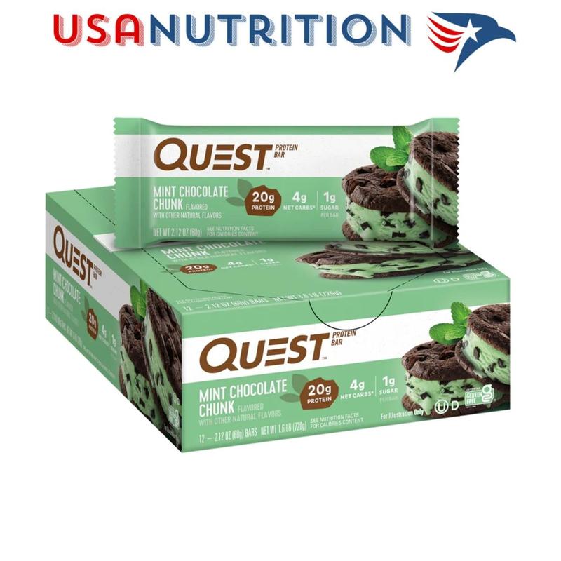 Bánh Protein Bar Quest bán chạy hàng đầu thế giới 720g : Hộp 12 thanh đủ vị