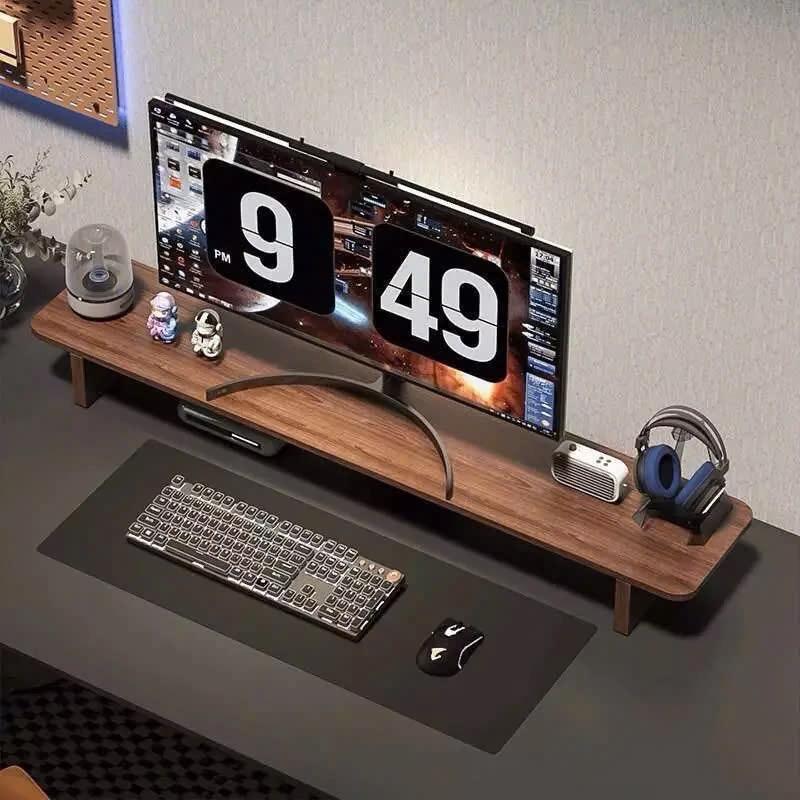 Kệ để màn hình máy tính,kệ laptop nhỏ gọn độ dày 15mm decor trang trí góc làm việc chất liệu gỗ MDF bền đẹp A75