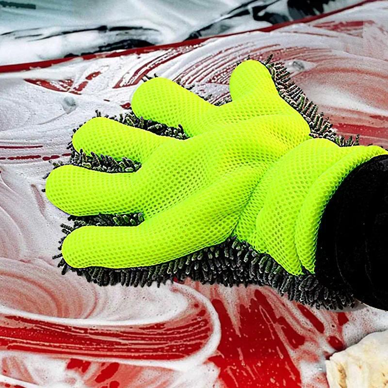 Product Introduction of 1Pcs Ultra-Luxury Microfiber Car Wash Gloves Car Cleaning Tool Home Use Multi-function Cleaning Brush Detailing Washing Gloves 15